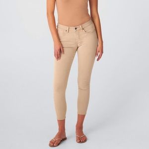 Express tan mid-rise stretch skinny ankle leggings/jeans size 4 regular.
